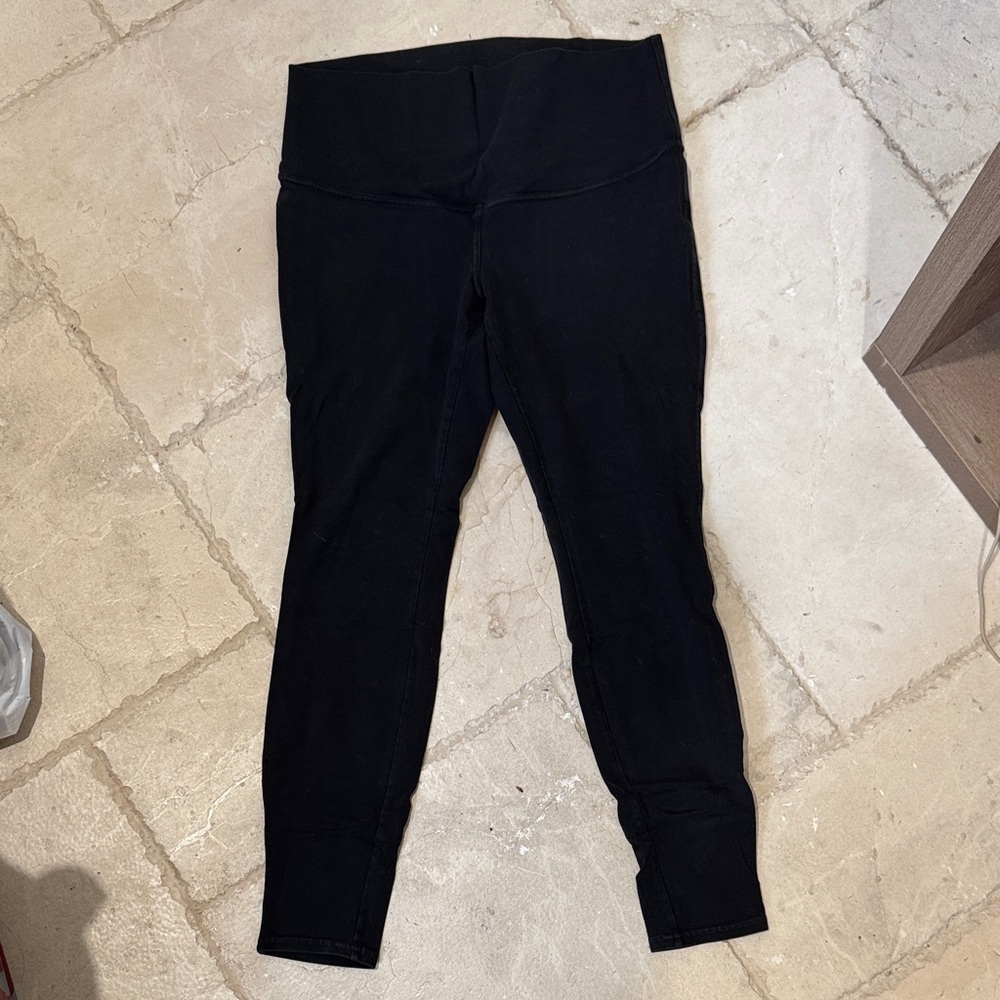 Thyme Black maternity High-Waisted Leggings Sz L